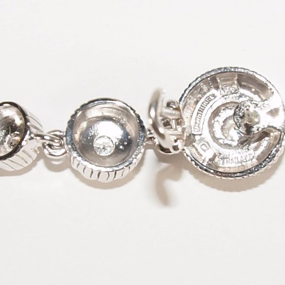 Judith Ripka Dangle Sterling Silver & Diamonique(R) Omega Back Earrings - Picture 5 of 6